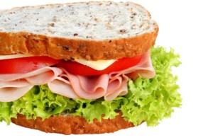 ham and salad sandwich